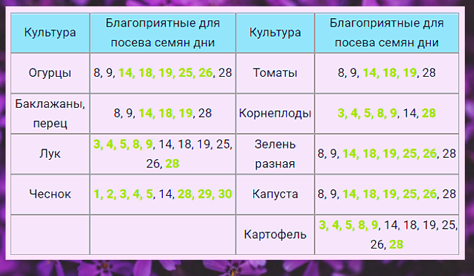 Посадочный календарь на апрель 2024