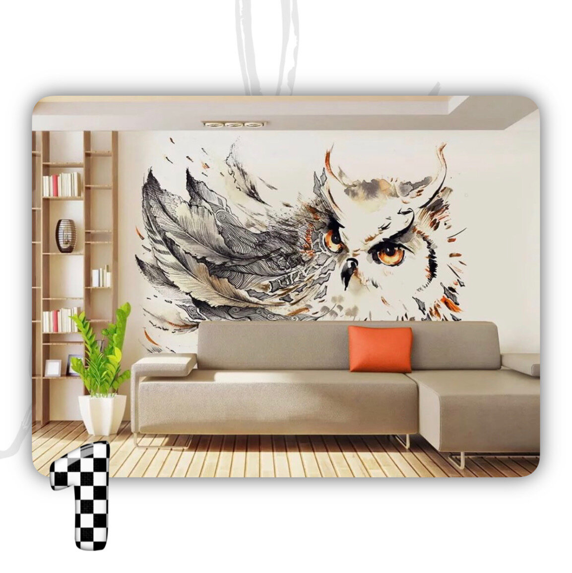 Роспись стены в комнате 1