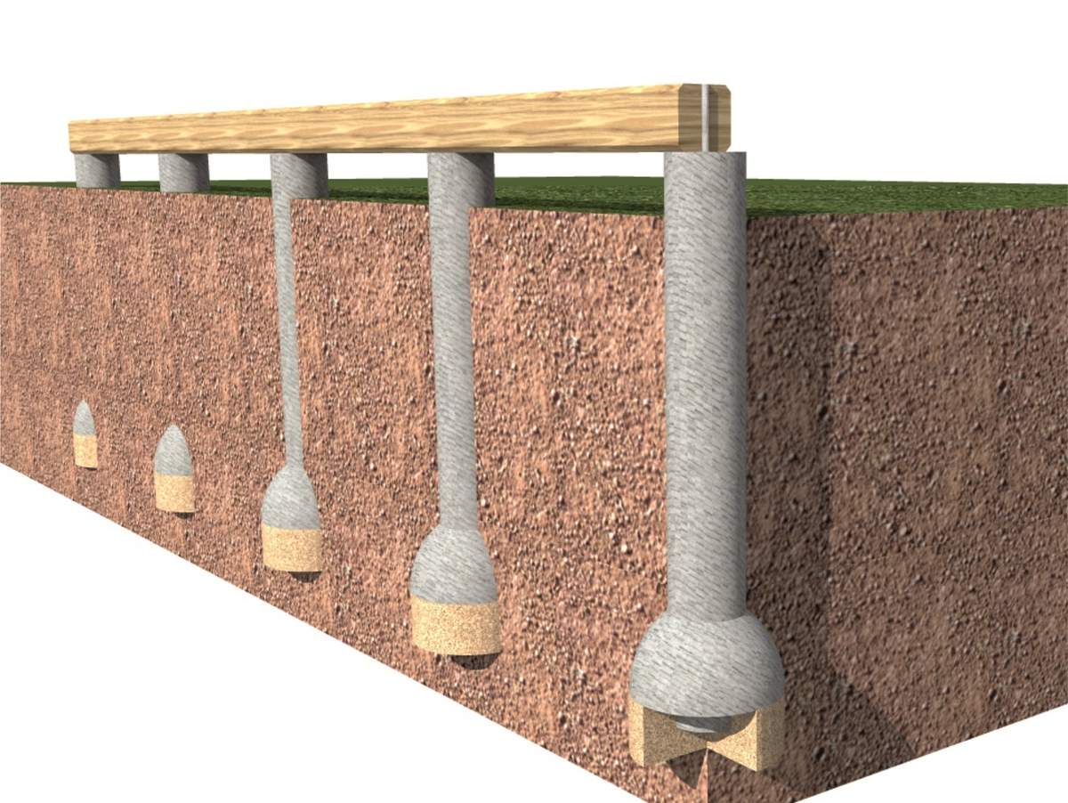 Фундамент из асбестоцементных труб 