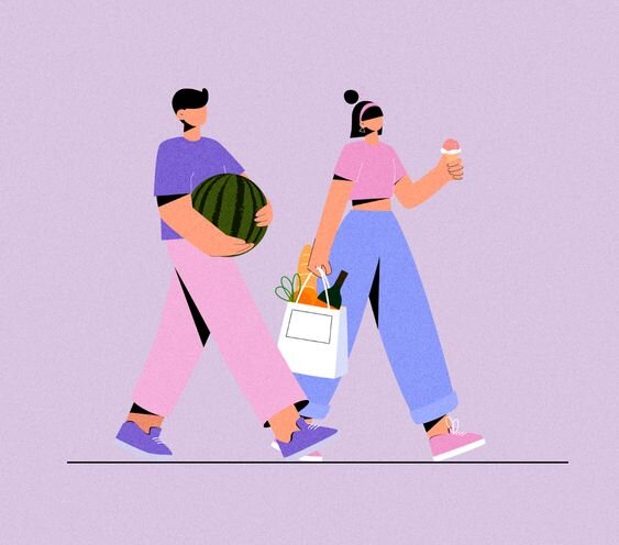 Изображение: https://www.behance.net/gallery/103356569/Couple-Shopping 