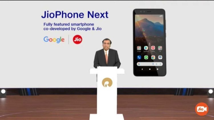 Это тот самый JioPhone Next. Обратите внимание на лого Google
