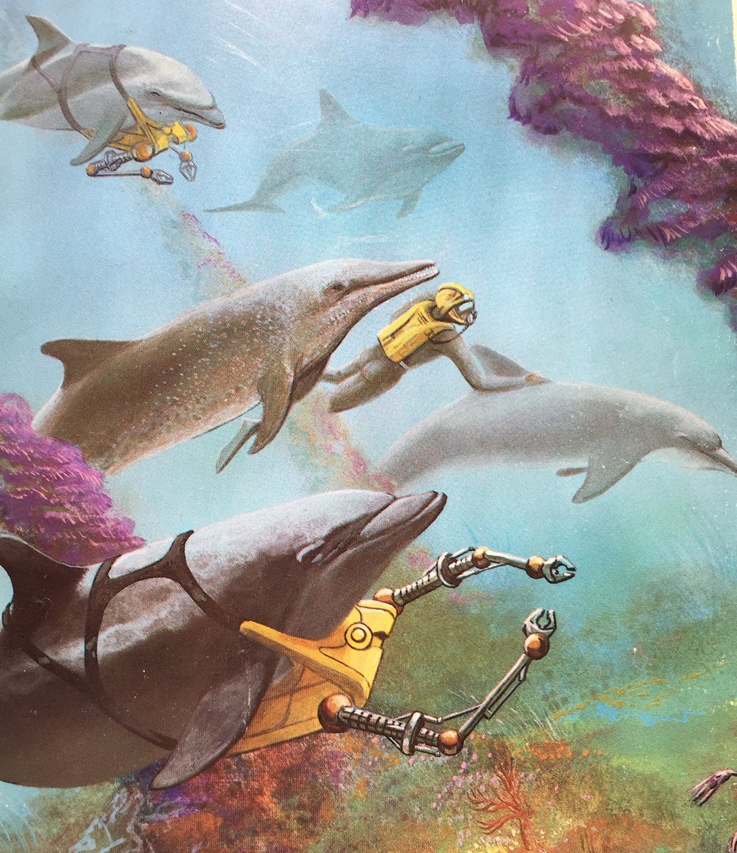 Посмотрите, какие довольные дельфины! Художника установить не удалось