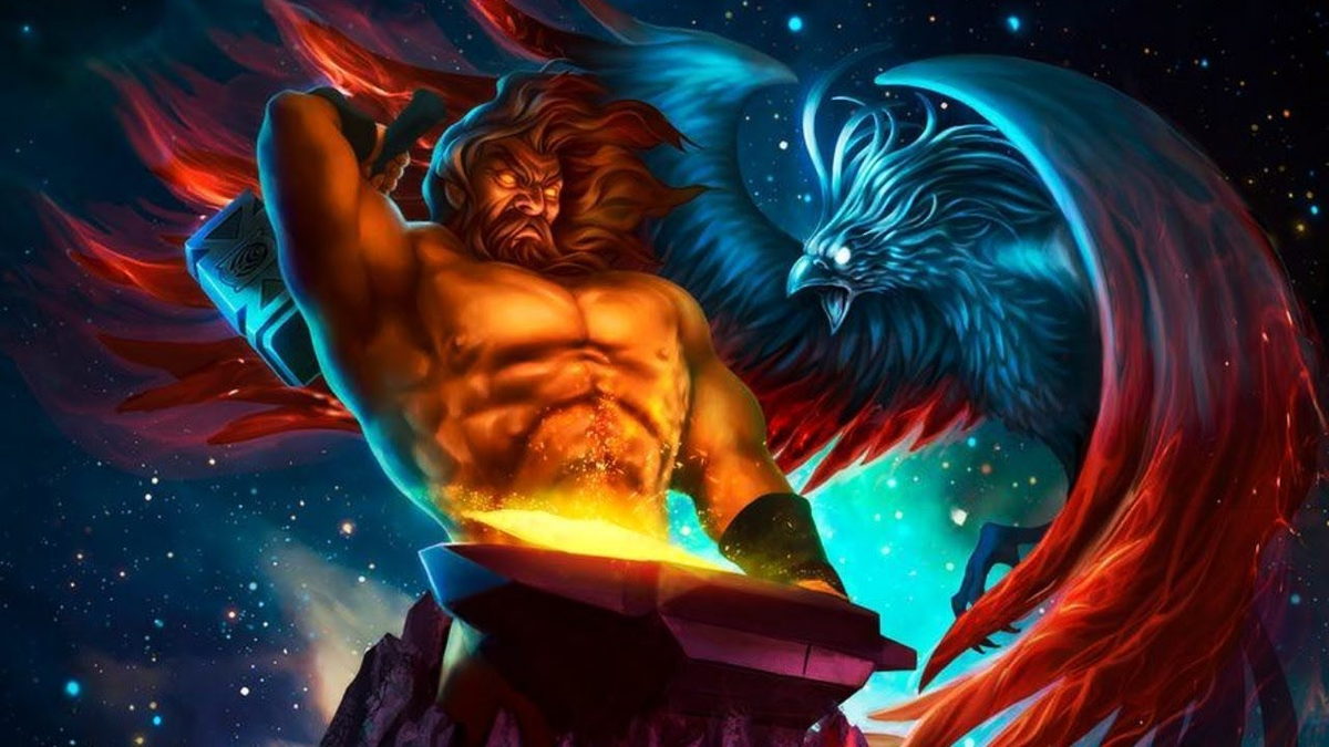 В древнегреческой мифологии бог кузнец. Прометей Бог. Гефест Бог. Hephaestus мифология.