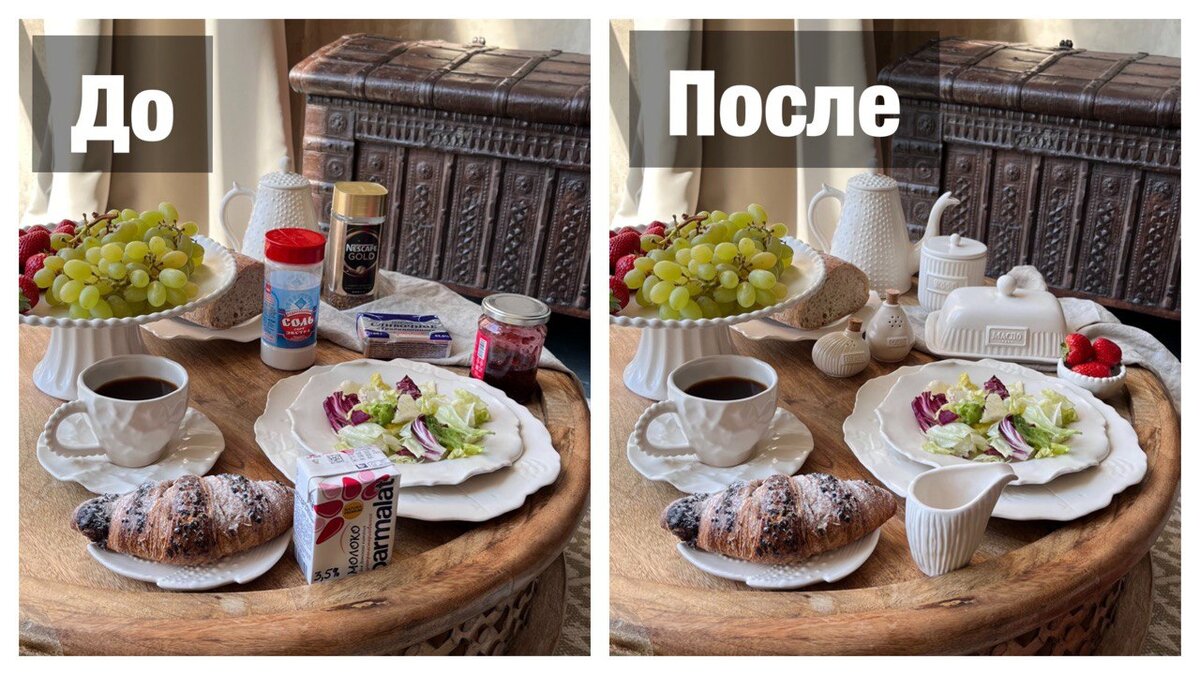 Аксессуары для сервировки мастерской Антикварня делают стол гармоничным