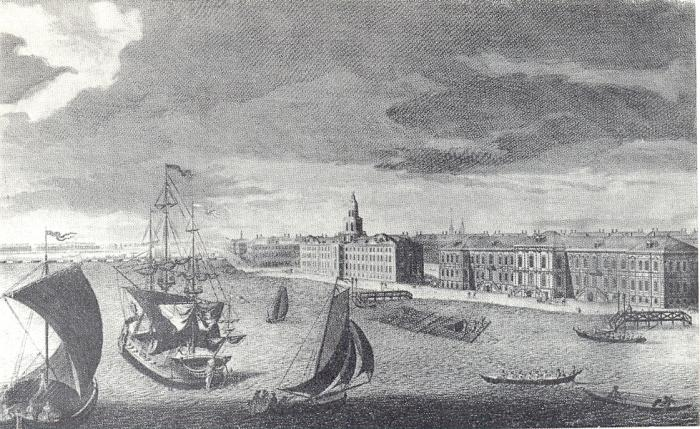 М. И. Махаев   Проспект вниз по Неве реке между Зимним её Императорского Величества домом и Академией наук. 1750-1752 гг. 