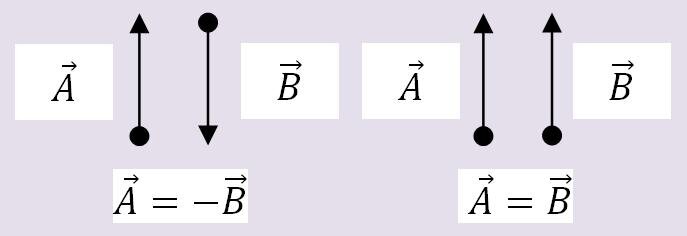 Рис. 2 Сравнение параллельных векторов