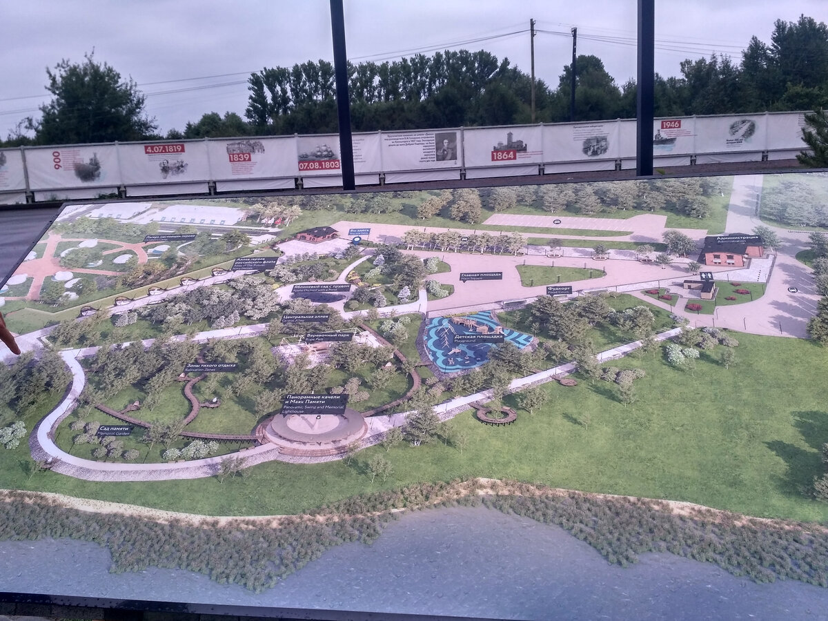 Карта парка «Остров Фортов», расположенного на берегу Финского залива