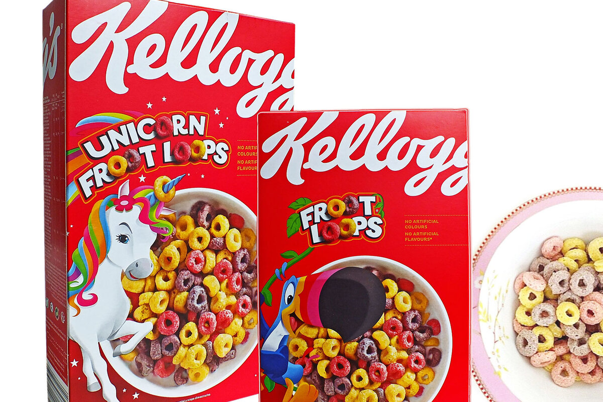 Froot Loops сухие завтраки. Коллаж, фото автора
