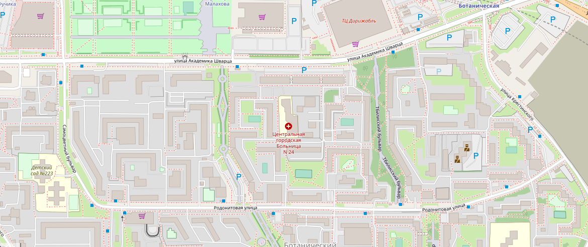 Фрагмент карты (openstreetmap) 