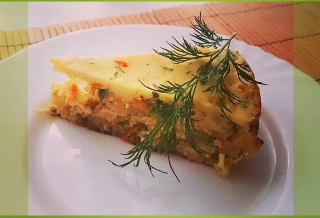 Пирог заливной с капустой