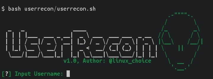 Интерфейс Userrecon