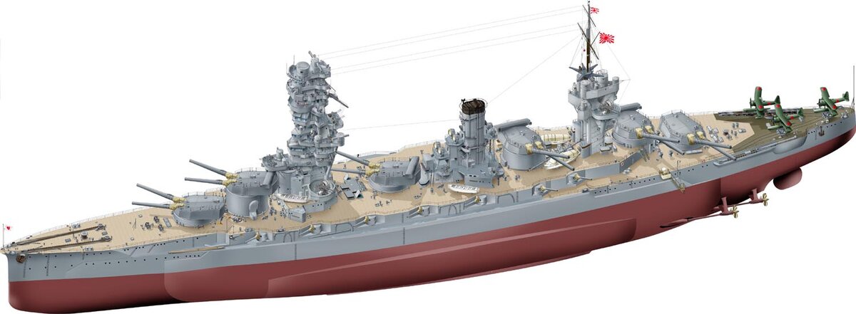 Компьютерная модель линкора "Фусо", после модернизации