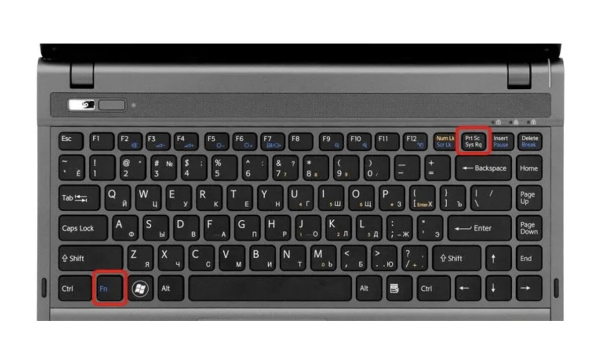 скриншот на ноутбуках 