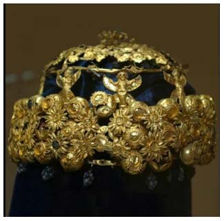  Золотая корона Ассирии. 8-9 век. Корона из города Нимруд 