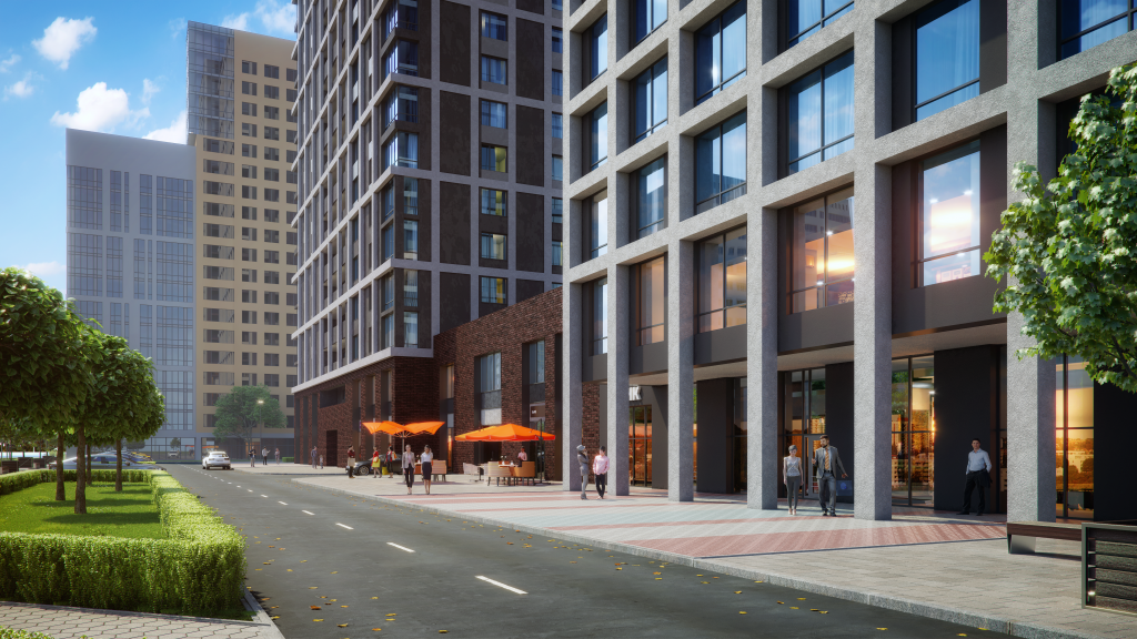 В феврале 2022 года в ЖК «Парк Столиц» заработают кафе и магазины