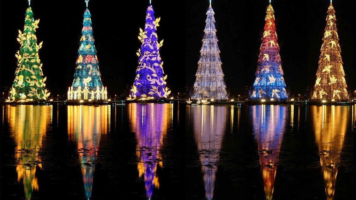 Плавучая ёлка в Бразилии