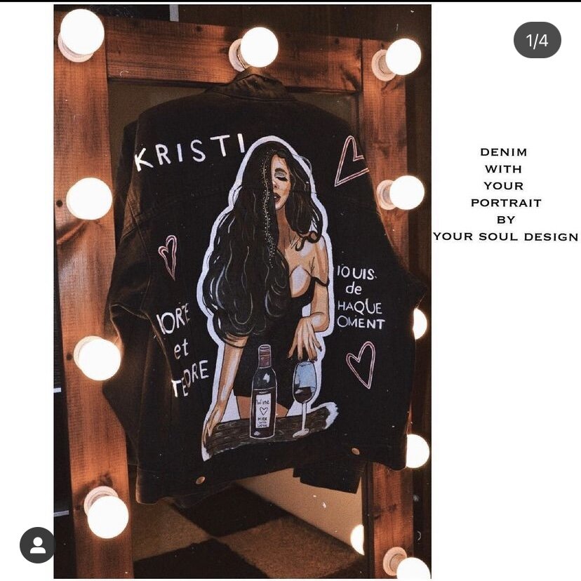 Моя работа по росписи джинсовой куртки.