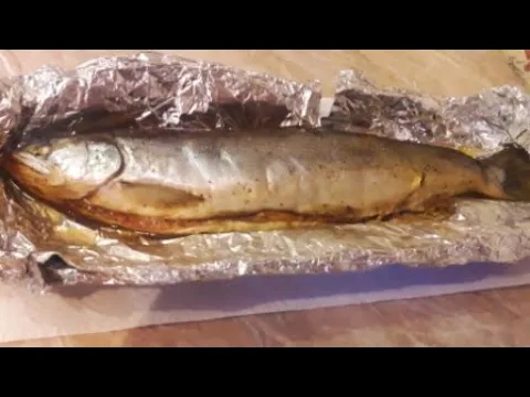 Красная Рыба в духовке в фольге с картошкой и сыром