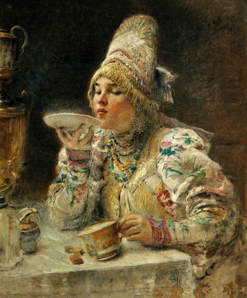 Маковский К. "За чаем"