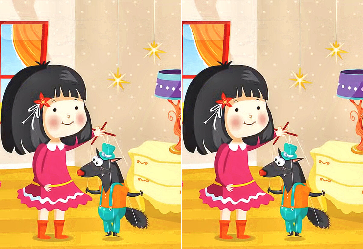 На картинках в Девочкой спрятались 2 отличия. Попробуйте их 🕵️‍♂️найти ...