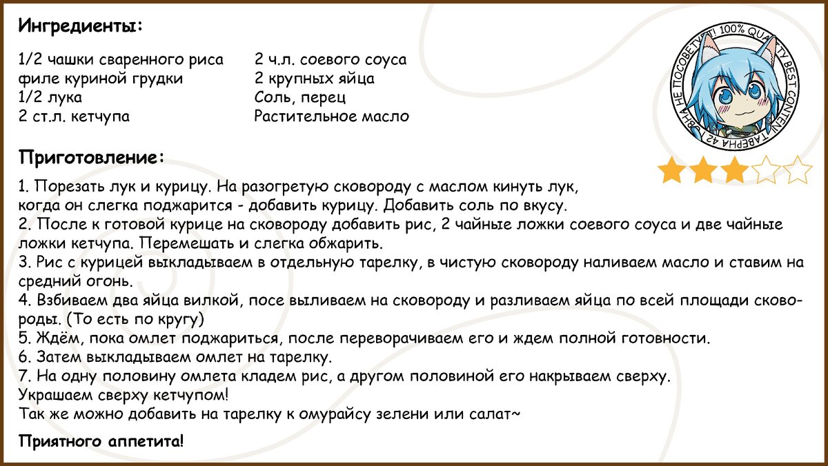 Рецепт Омурайсу