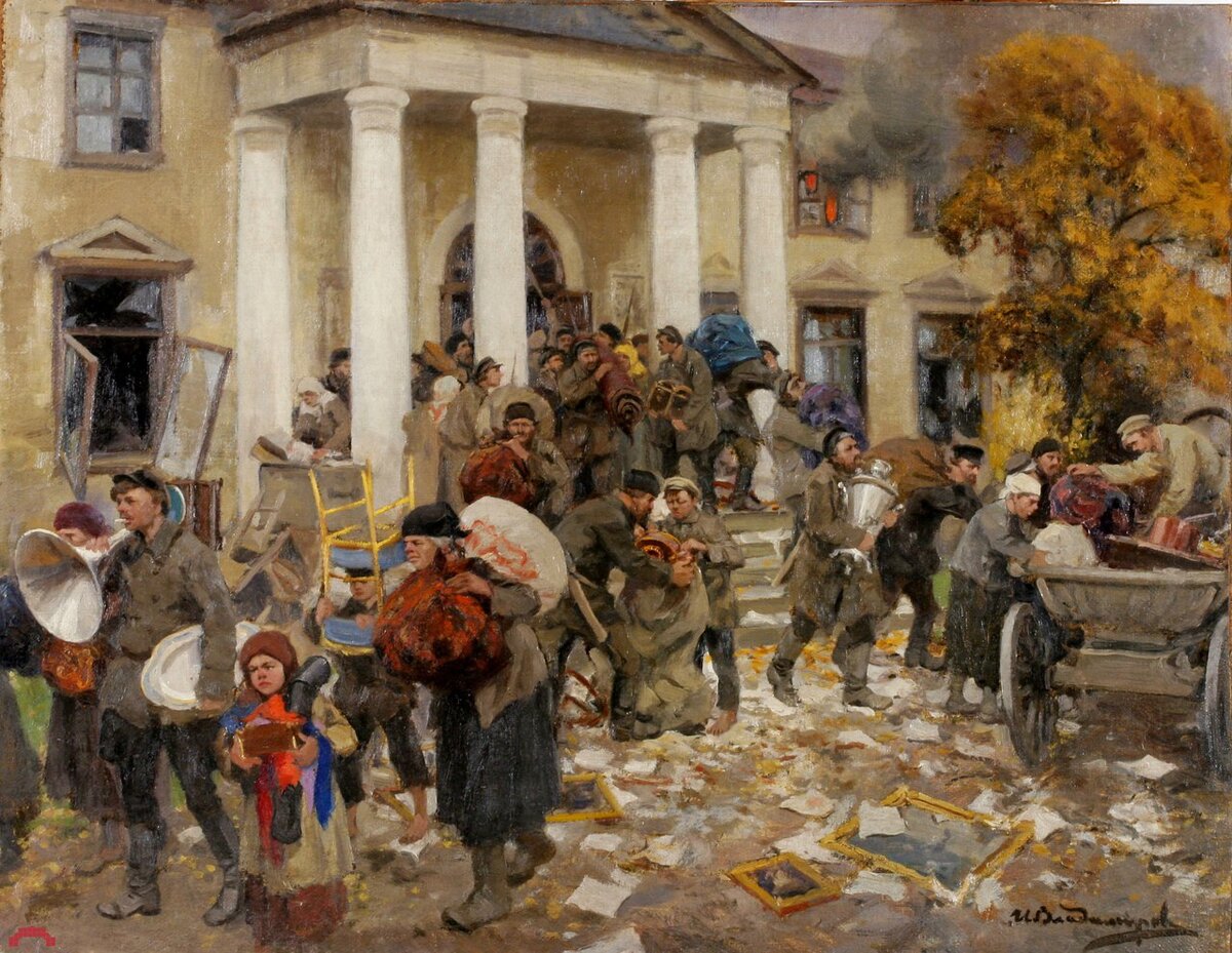 Иван Владимиров, "Разгром помещичьей усадьбы", 1926