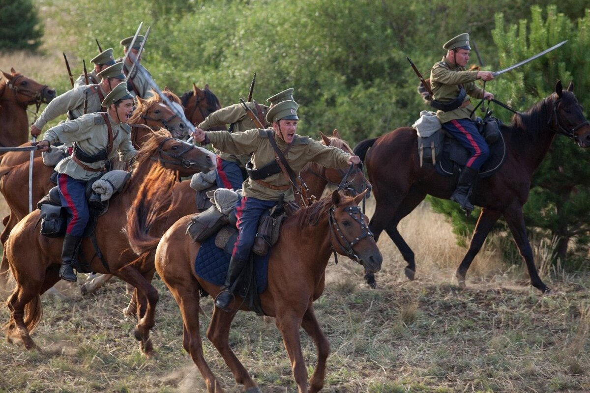 атака донских казаков.
