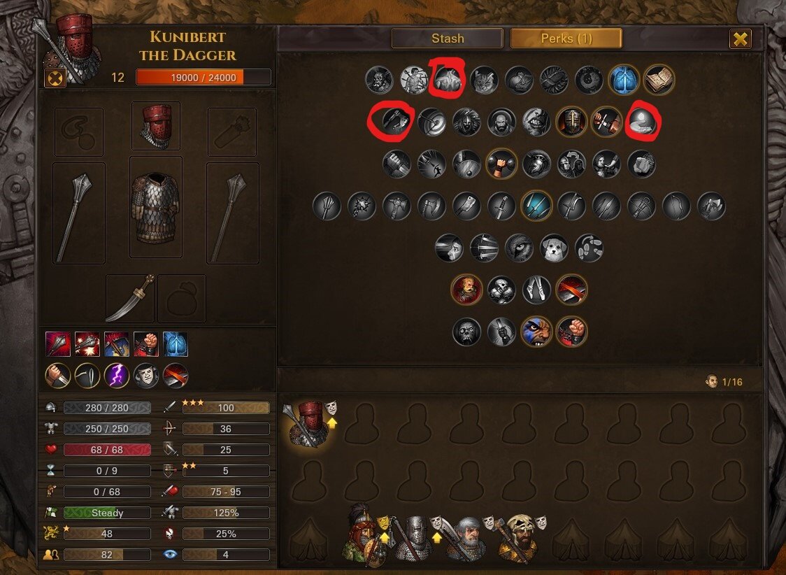 Последний перк вкидывать по ситуации. Отлично во всех ситуациях зайдёт "Одарённый" (Gifted). Но если большие проблемы со здоровьем, то "Здоровяк" (Colossus) будет очень кстати. Если ощущается нехватка урона, хотя такого, как правило, никогда не бывает, то "Палач" будет неплохим решением.