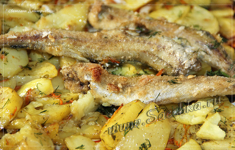 Минтай с картофелем