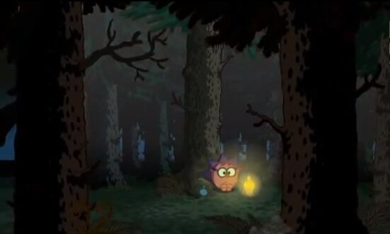 Ежик в черном лесу