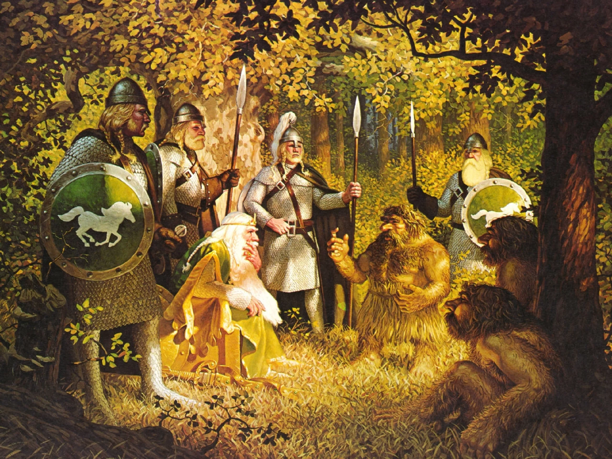 Ган-Бури-Ган разговаривает с Теоденом. 