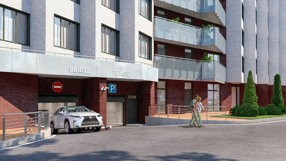 Подземная парковка в ЖК "Тополя" 