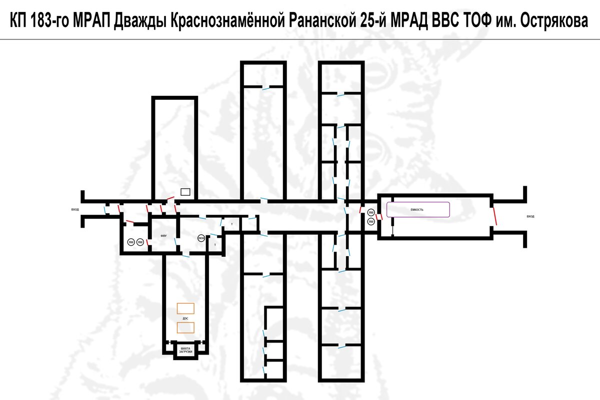 Заброшенный Командный Пункт 183-го Морского Ракетоносного Авиационного  Полка ВВС ТОФ у аэродрома 