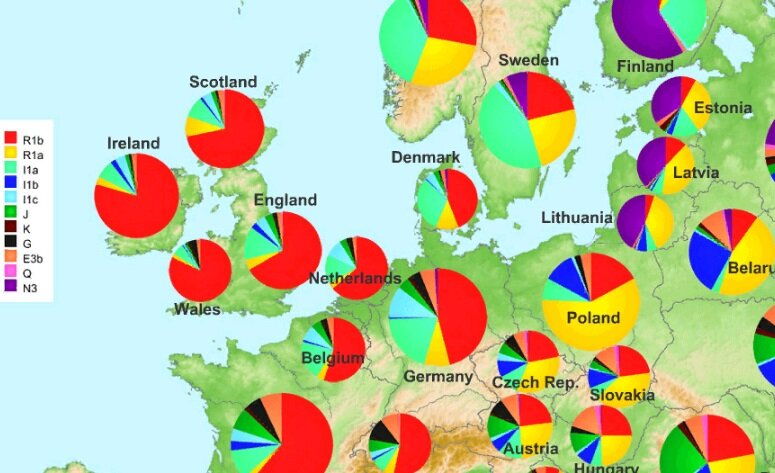 Гаплогруппы народов мира карта