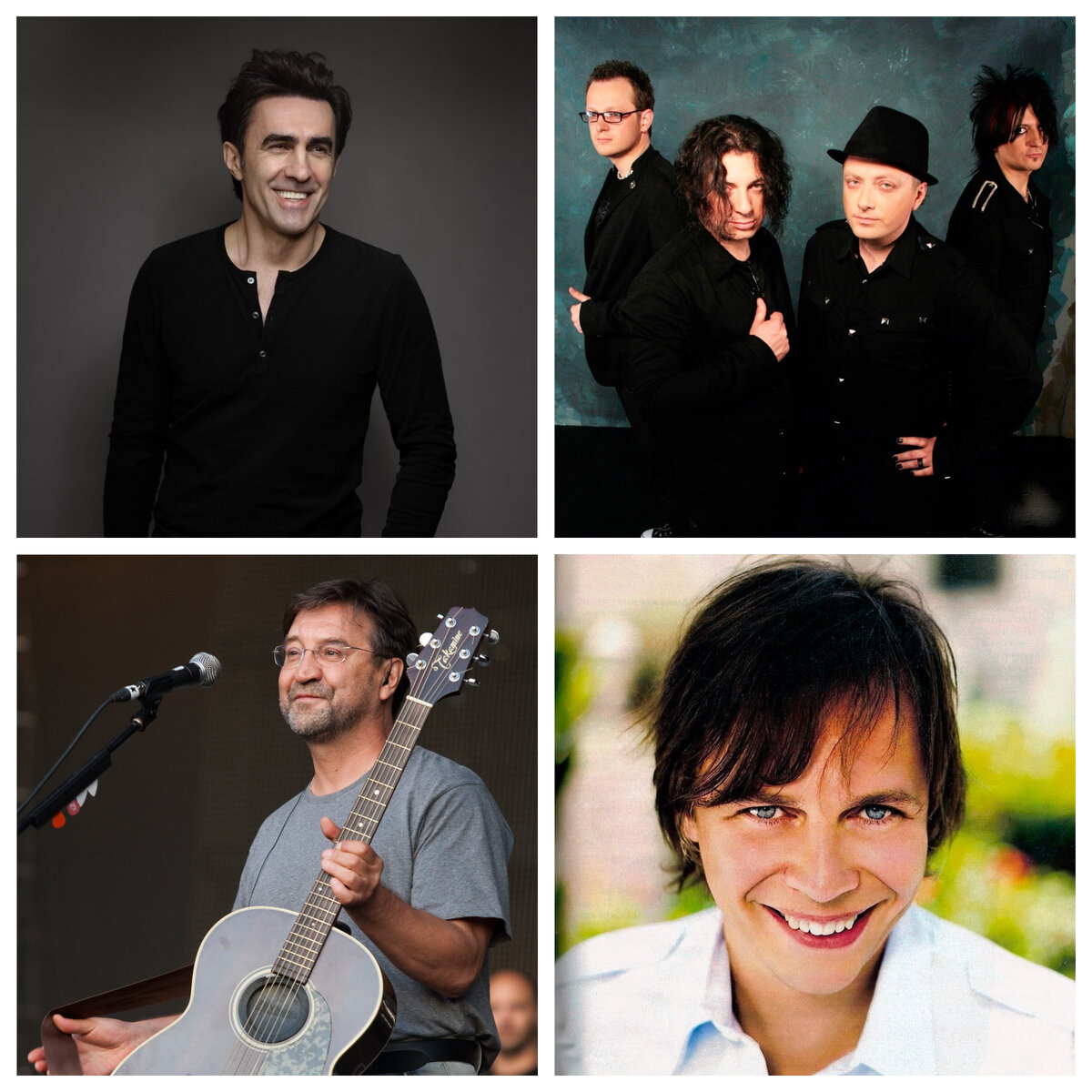 Коллаж лидеров групп русского рока