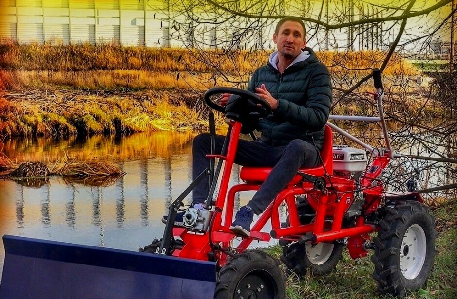 Мини-трактор из мотоблока, созданный при помощи модуля-адаптера Томаровского АРЗ (фото с сайта гарденсток.ру)