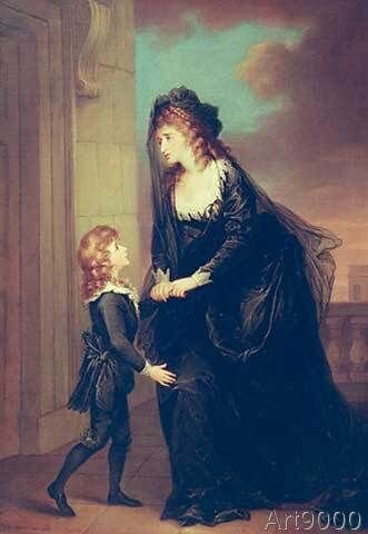 Сара Сиддонс с сыном Генри. Вспомним открытку Джулии Ламберт с сыном. 