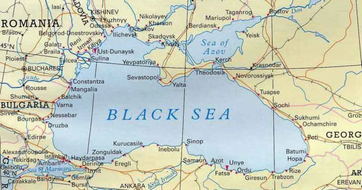 Государства на черном море карта побережья. Карта Черноморского и Азовского побережья. Черное море географическая карта. Чёрное море страны вокруг карта.