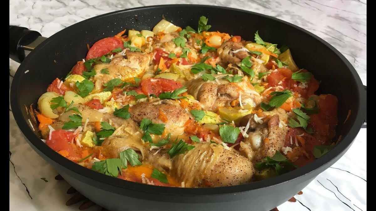 Курица с овощами