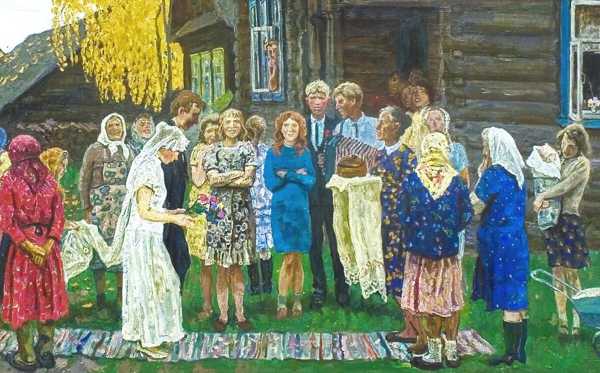 Сергей и Алексей Ткачёвы «Деревенская свадьба», фрагмент