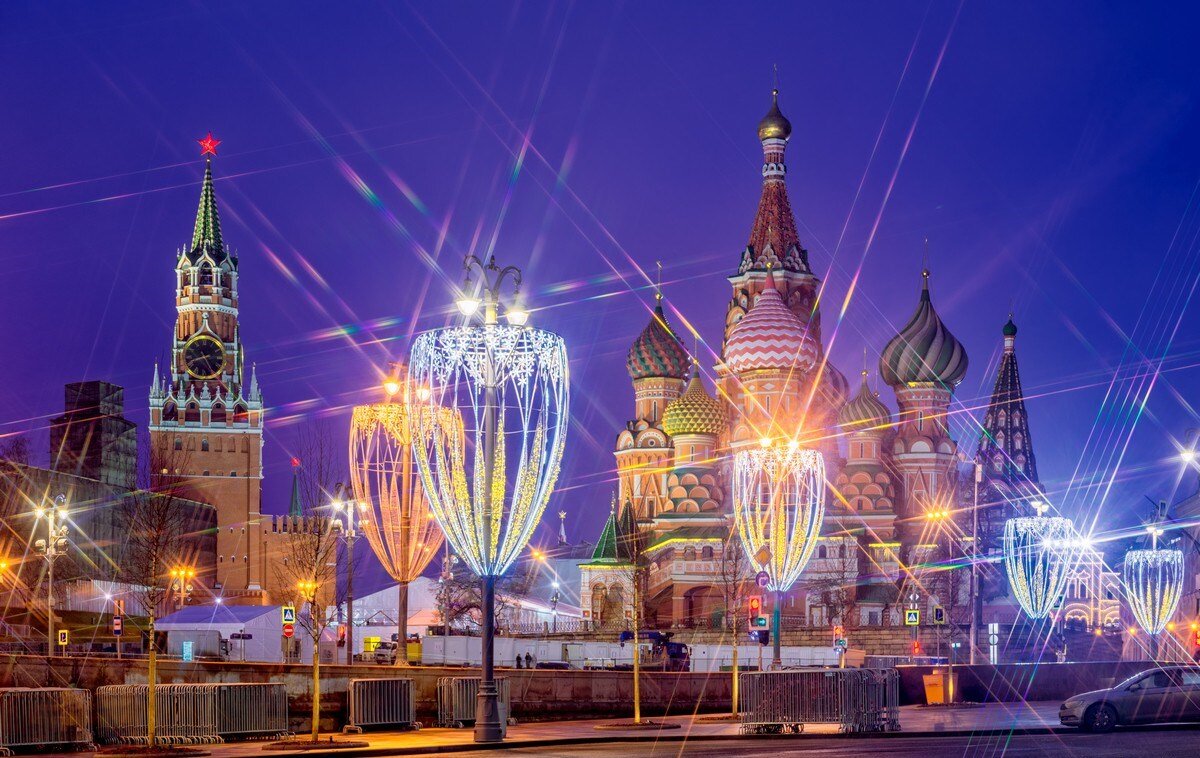 красивые фото новогодней москвы