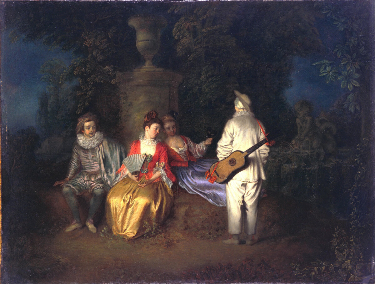 Jean-Antoine Watteau. Ватто две кузины. Картина Ватто две кузины.