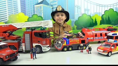 Трансформеры пожарные и РОБОТЫ ПОЕЗДА - Пожарный Даник и МАШИНКИ для детей