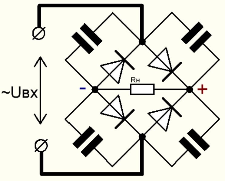 Схема выпрямительного моста на диодах