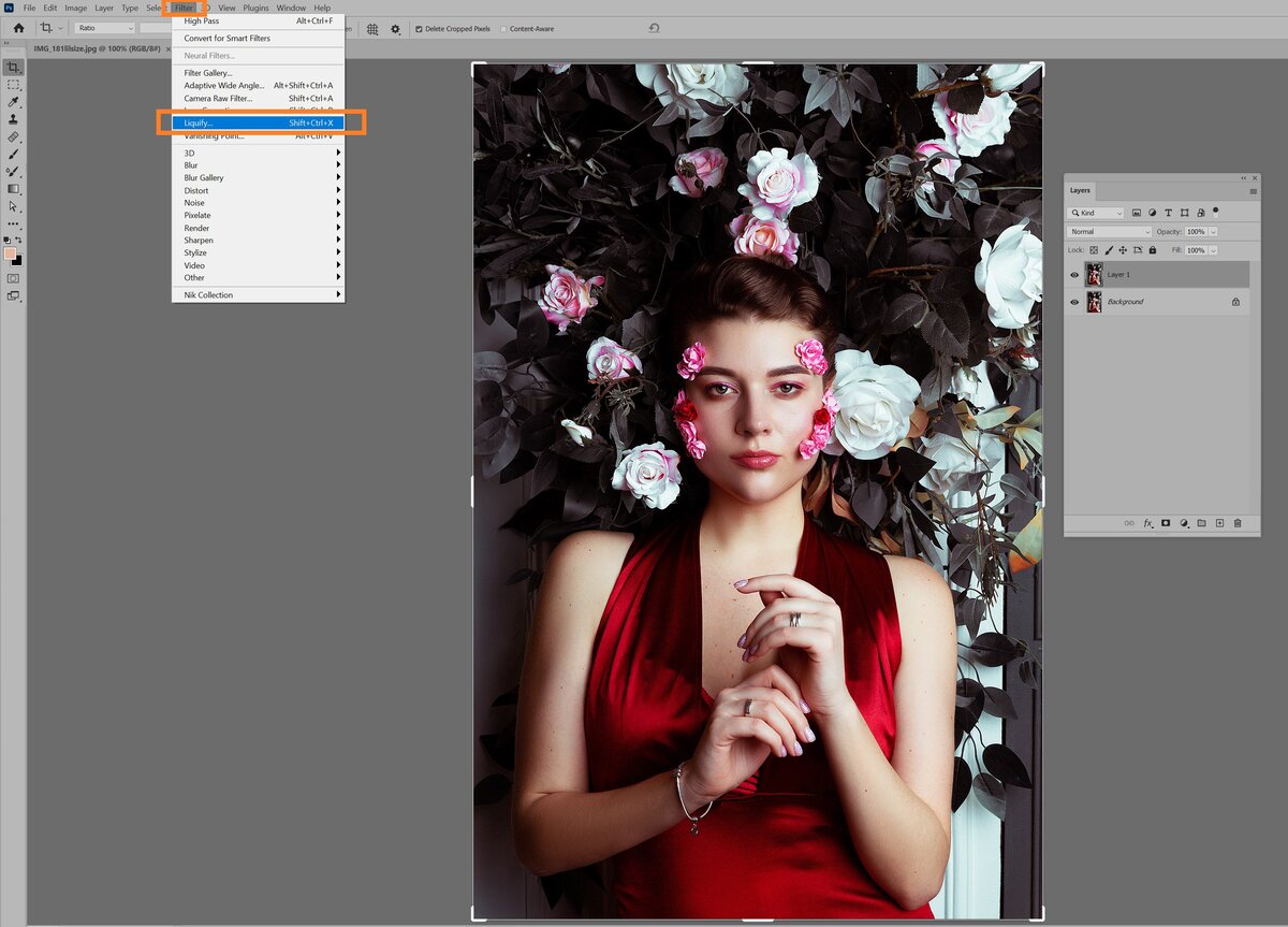 Пластика лица в Photoshop: Как сделать лицо худым в Photoshop