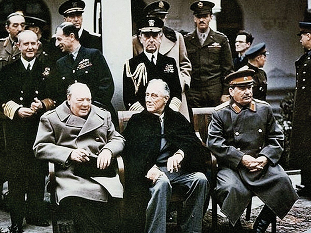 Иосиф Сталин, Франклин Рузвельт и Уинстон Черчилль