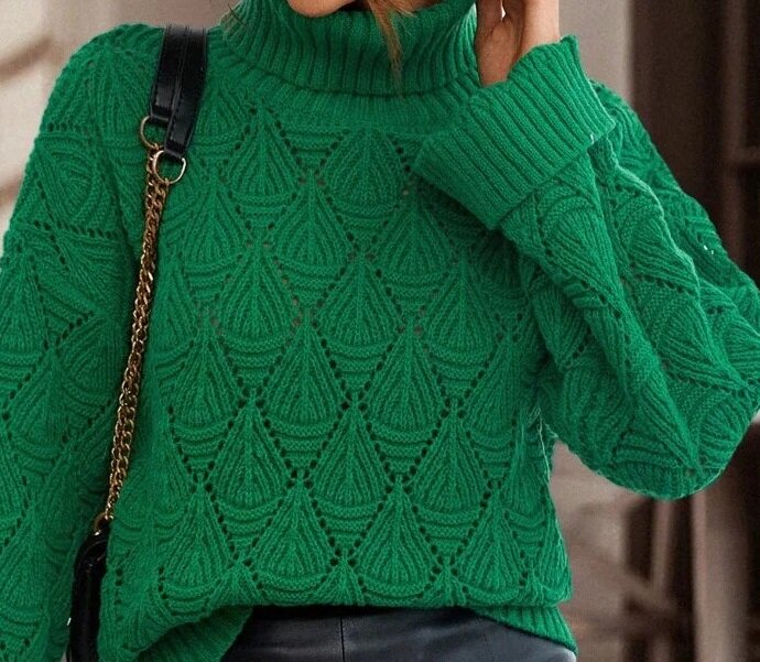 Друзья, всем привет! Сегодня подборка очень красивых узоров спицами к моделям от известных дизайнеров. Схема узора к кардигану от Лора Пьяна.-6