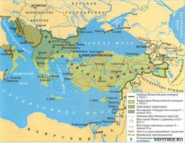 Византия на карте