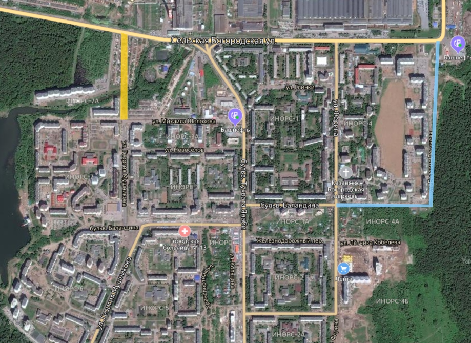Участок строительства на карте