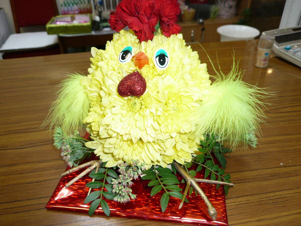 Вот такое чудо должно получиться. Это мой новый цыпленок.